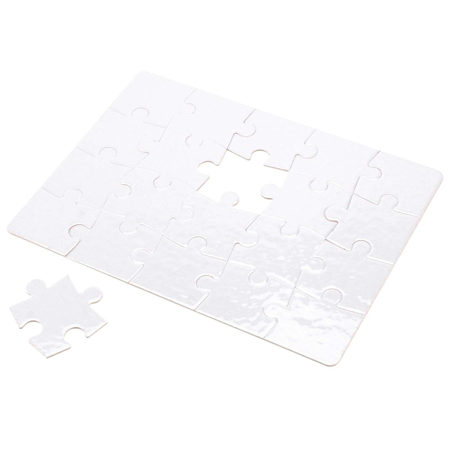 JAPCHET 30 Sets 7.9 x 5.8 Inches Sublimation Puzzle Blanks, 600 Pieces White Blank Sublimation Jigsaw Puzzles, DIY Custom Puzzle for Heat Press Thermal Transfer, Printing and Craft