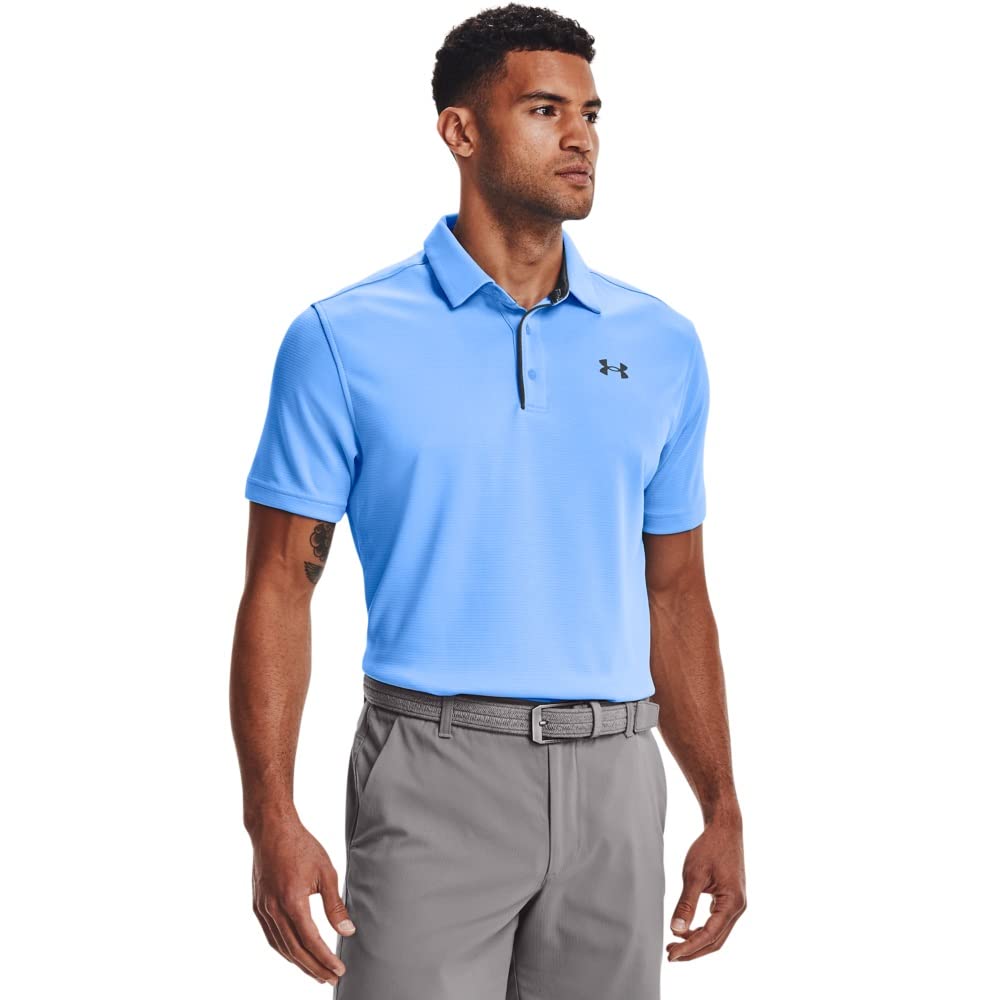 UNDER ARMOUR mens Tech Golf Polo ,(369) Lime Surge / / Black,X-Large Tall