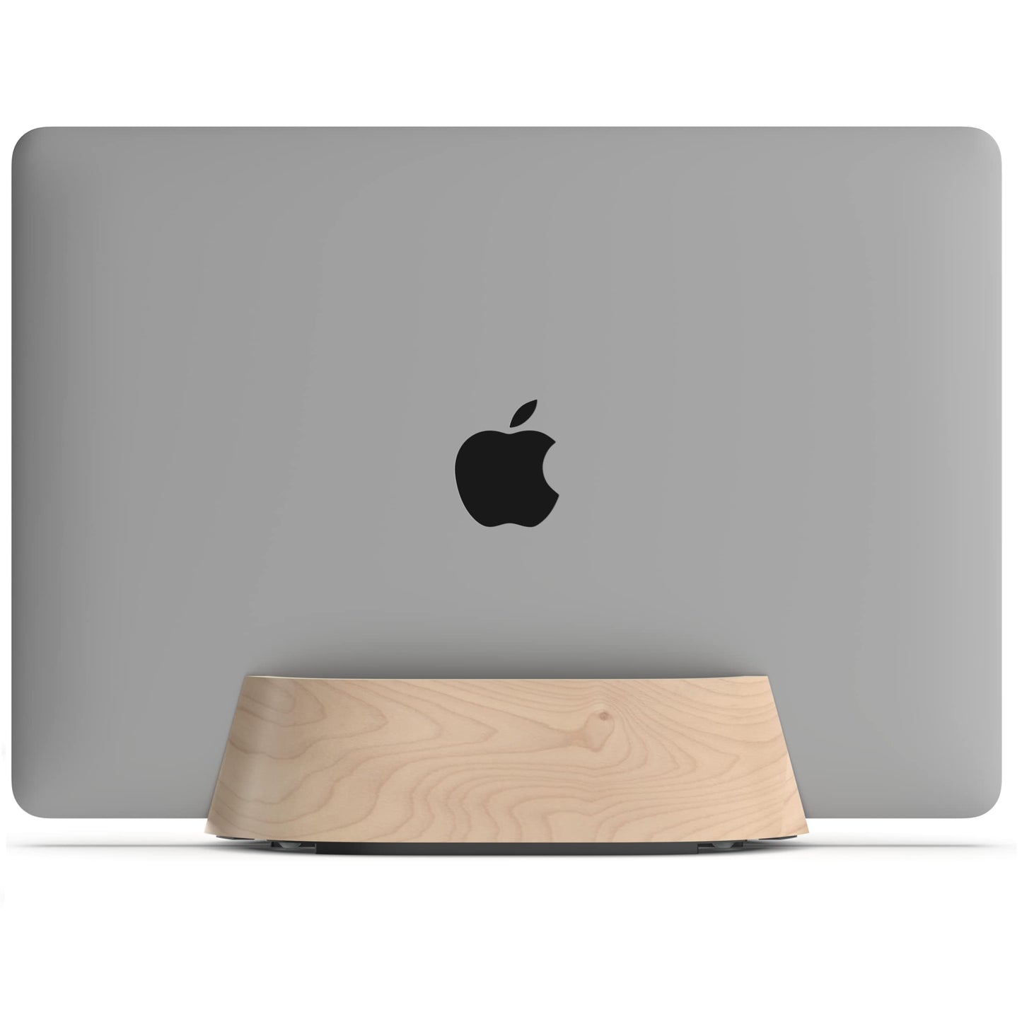 HumanCentric Vertical Laptop Stand in Maple Wood, Upright Adjustable Holder and Dock, Laptop Vertical Stand Fits MacBook Pro and Other Laptops .5" to 1.5, Clamshell Compatible