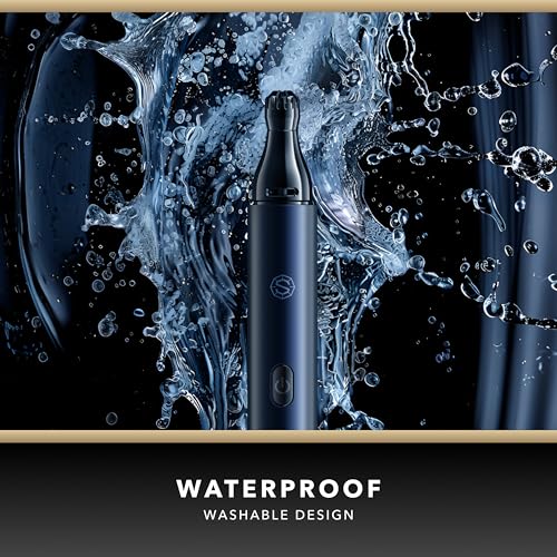 Blade & Stone™ NS502-DN Nose & Ear Trimmer | Graphene-X™ Blade | High-velocity Low-noise Motor | Patented Rotary Blade Design | Close, Skin-friendly, Tug-free Performance, Detachable Head - Dark Night