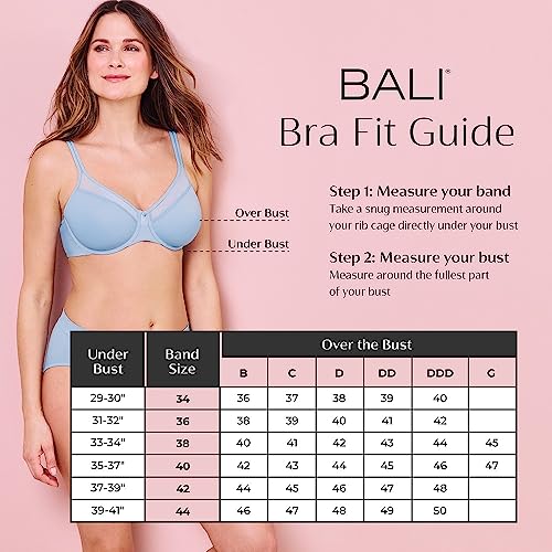 Bali Women's Satin Tracings Minimizer Underwire Bra, Rosewood, 40DDD