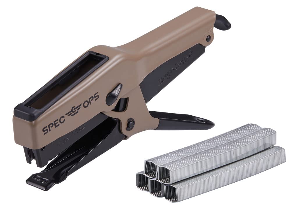 Spec Ops Tools Elite Duty Packaging Plier Stapler, 7/16 Crown, 1/4" - 3/8" Leg Length Staples
