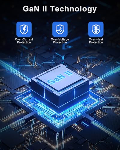 200W USB Charging Station, Sanicata 8 Port USB Charger Hub GaN Desktop Fast Charger for Multiple Devices, LCD Display Multi USB C Block for MacBook iPhone 16 15 14 13 Pixel Samsung Galaxy iPad