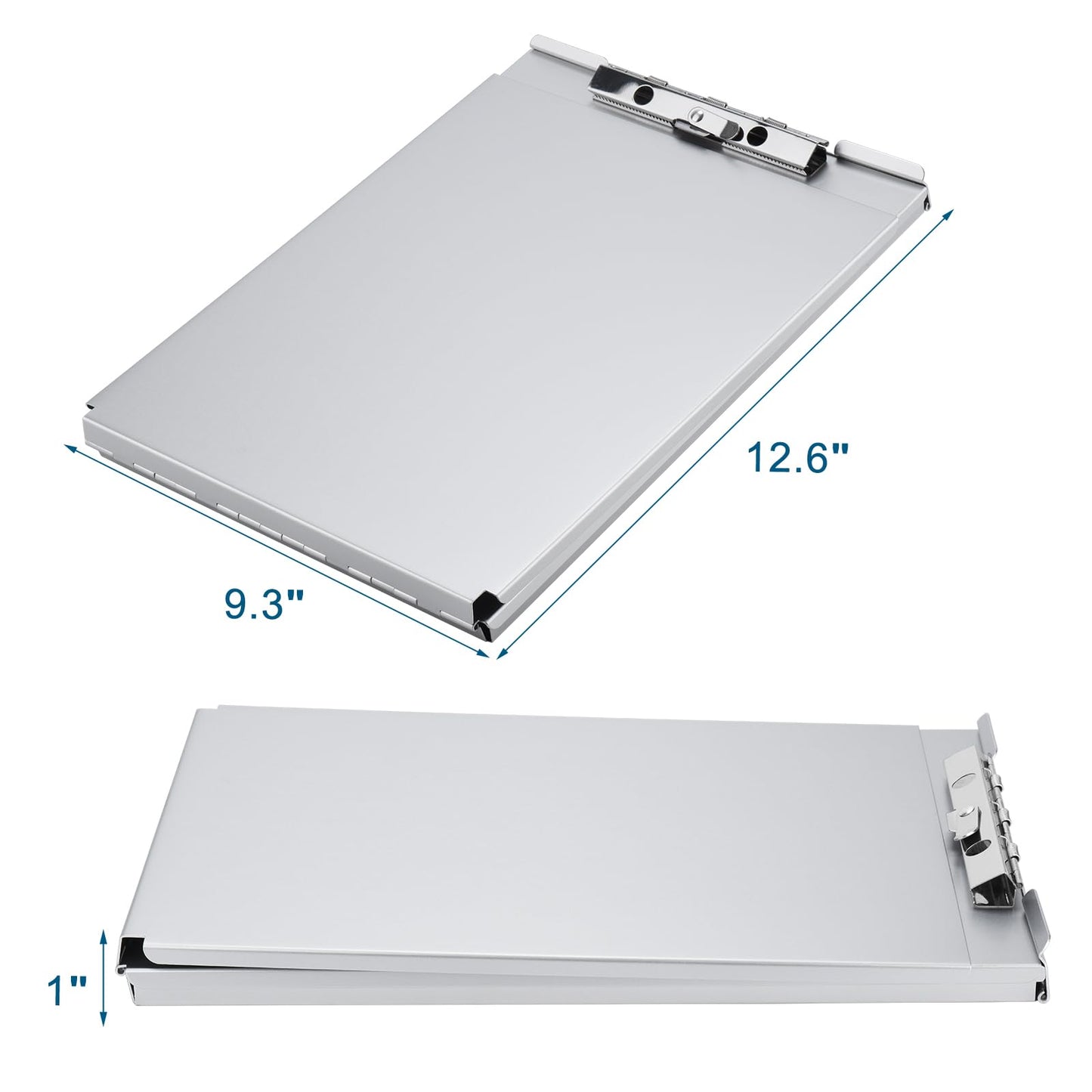 ZCZN Recycled Aluminum Storage Clipboard, Clipboard Box Set of 2, Form Holder, Suitable for School, Office, Jobsite or Medical Staff, Silver