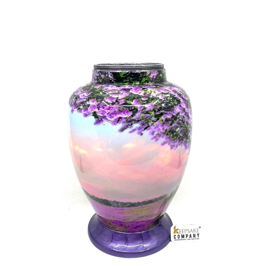 Purple Beutiful Large Urn for Ashes Adult Male - Cremation Urns for Human Ashes Adult Man - Cremation Urns for Ashes - Funeral/Burial Urns - Decorative and Keepsake ERN, Earns, 220 Cu in Volume