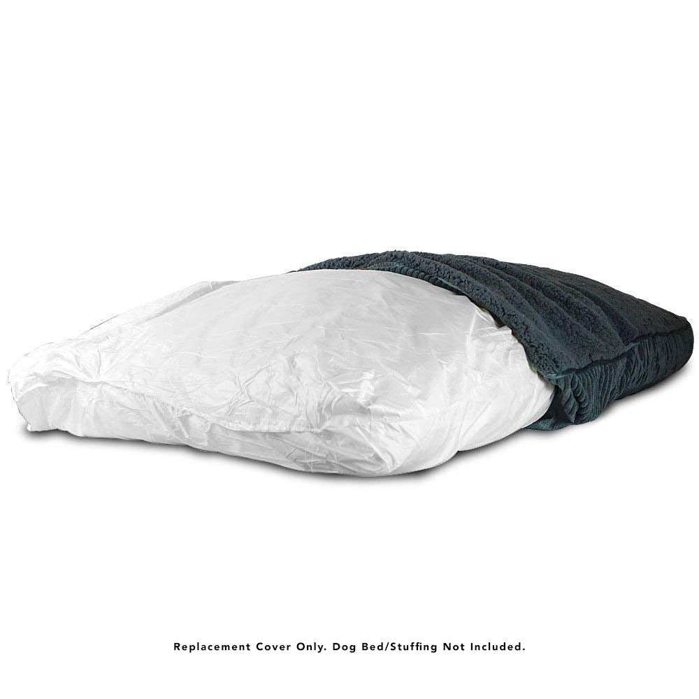 Floppy Dawg Universal Dog Bed Replacement Cover. Removable and Machine Washable Cover for Mattress and Rectangular Pillow Beds. Extra Large 122cm L x 76cm W. Gray with Gray Top