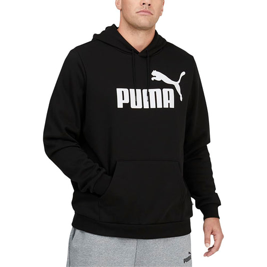PUMA Men's Essentials Big Logo Fleece Hoodie Bt, Cotton Black, XX-Large Big Tall