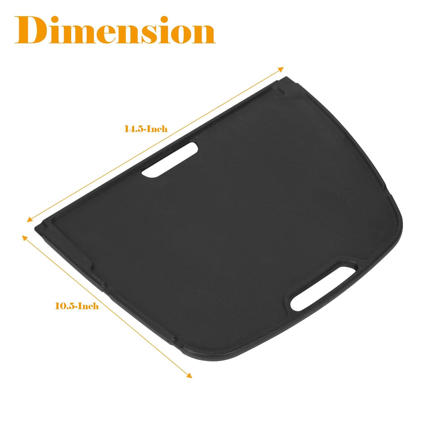 Cast Iron Grill Gridle Plate,BBQ Accessories for Napoleon TravelQ 285 Series Grill,14.5 x 10.5 Inch Cooking Griddle Replacement Part for Napoleon 56080,1 Pack