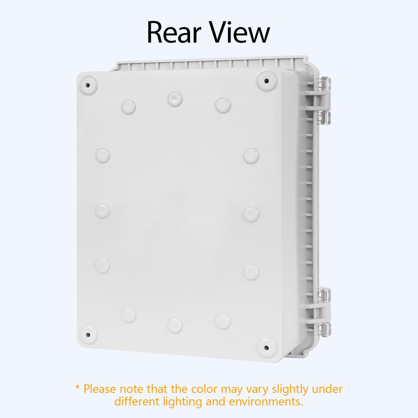 LeMotech ABS Junction Box Hinged Clear Cover Stainless Steel Latch IP67 Waterproof Enclosure with Mounting Plate Wall Bracket for Electrical Project 8.7x6.7x4.3 inch (220x170x110mm)