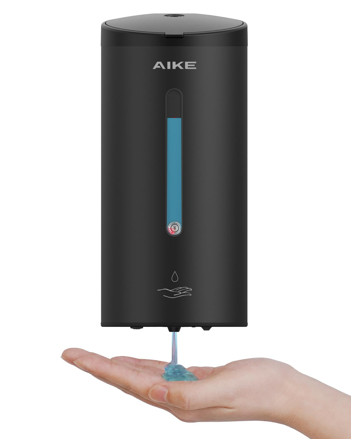 AIKE Classic Automatic Soap Dispenser,750ML Liquid Wall Mount,MatteBlack Stainless Steel Finish Model AK1205E