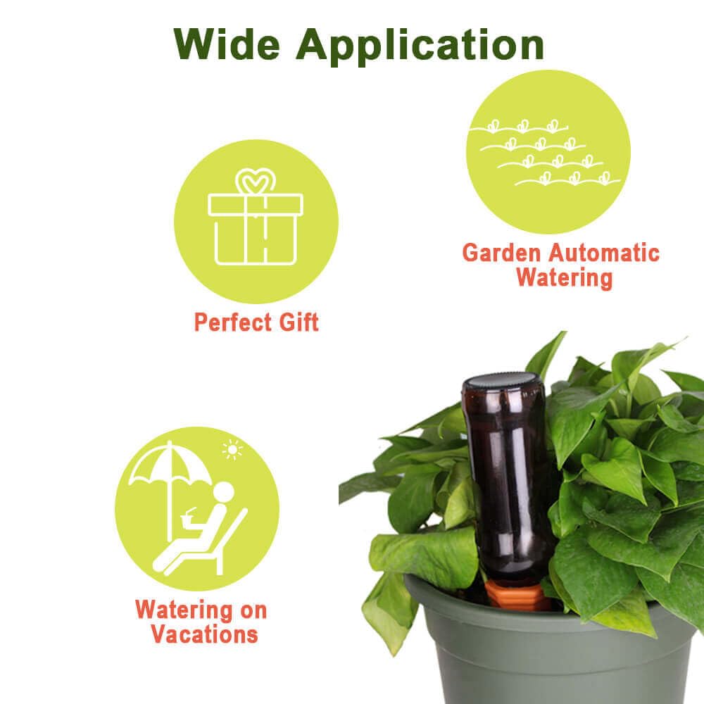 vensovo 16 Pcs Terracotta Watering Spikes - Automatic Self Watering Stakes, Plant Watering Devices for Wine Bottles Recycled Bottles, Clay Plant Garden Waterers for Vacations