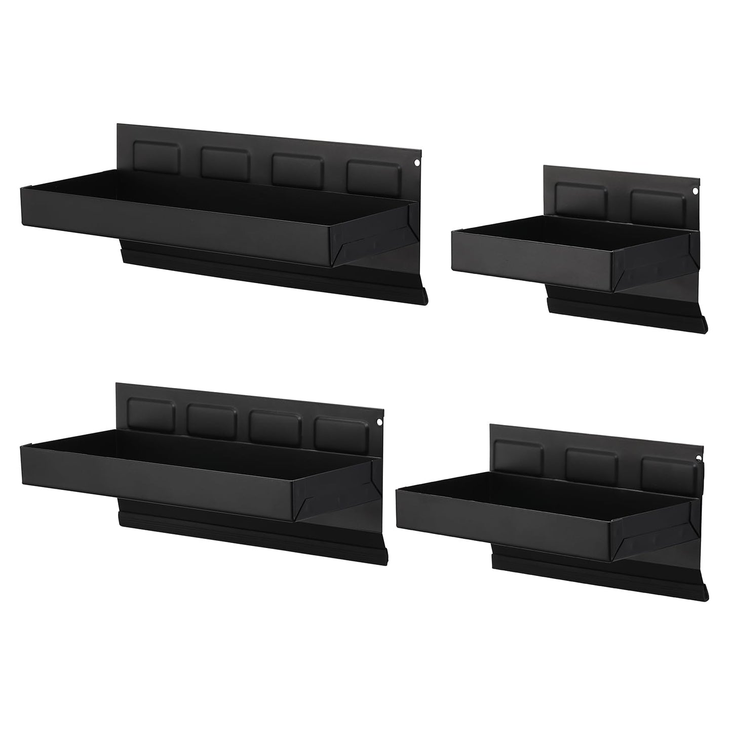 Mayouko 4PCS Magnetic Tool Parts Tray Shelf Set, Magnetic Storage for Toolbox, Tool Box Accessories for Van Workshop, Garage, Toolbox, Chest, 6",8",10",12" Tray