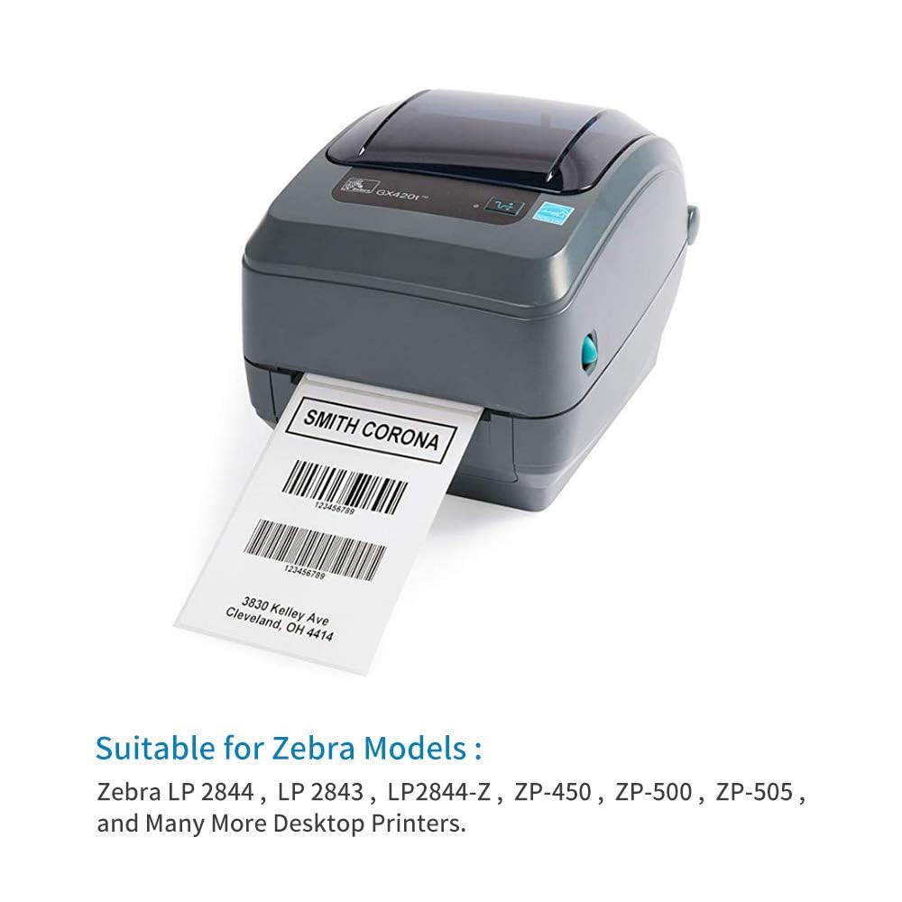 L LIKED 4x6 Inches Thermal Labels, 4 Rolls of 450 Shipping Labels, 1800 Pcs 101.5x152.4mm Thermal Printer Labels for Address, Mailing, Boxes, Packages, Compatible with Zebra & Rollo Printer