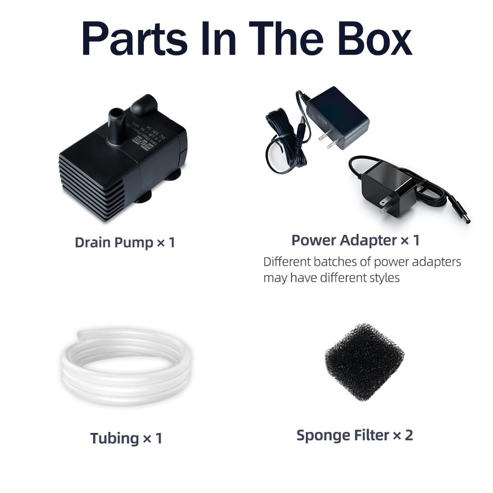 Automatic Small Sump Pump with Water Sensor, 8 FT Lift 70 GPH 115V/230V Mini Condensate Pump with Float Switch, Water Removal for Dehumidifier, Air Conditioner, Ice Maker, Basement, Auto On Off