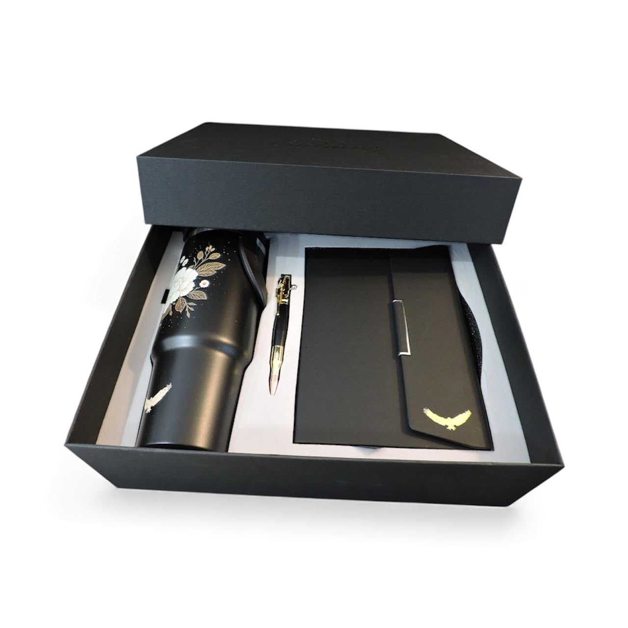 coffret Cadeau Pour Femme PRET a offrir, 3 Pieces, bouteille isotherme 40oz, stylo et carnet de Notes, coffret Pour amies, Soeur, Maman, epouse, fille, sa Petite amie, collegue, Bestie