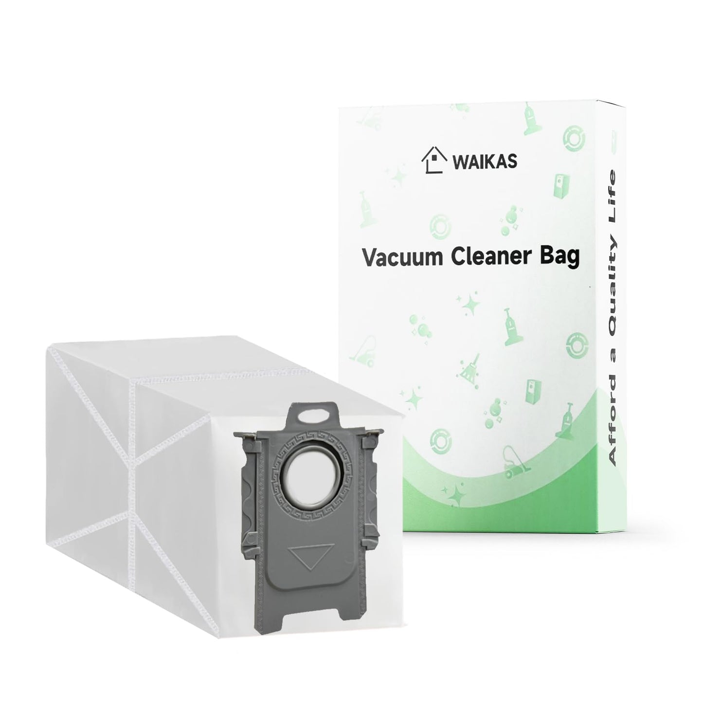 WAIKAS 20 Pack Qrevo Dust Bag for Roborock Qrevo QV 35A/35S, Qrevo S5V, Qrevo Curv S5X, Saros 10/10R/Z70, Qrevo Edge, Qrevo S/Pro/Master/Plus Robot Vacuum