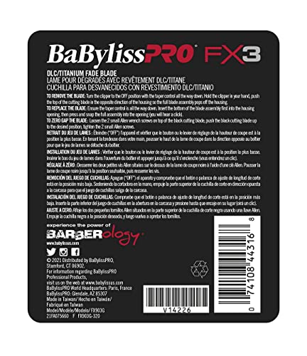 BaBylissPRO DLC/Titanium Replacement Fade Blade for X3,1 Count