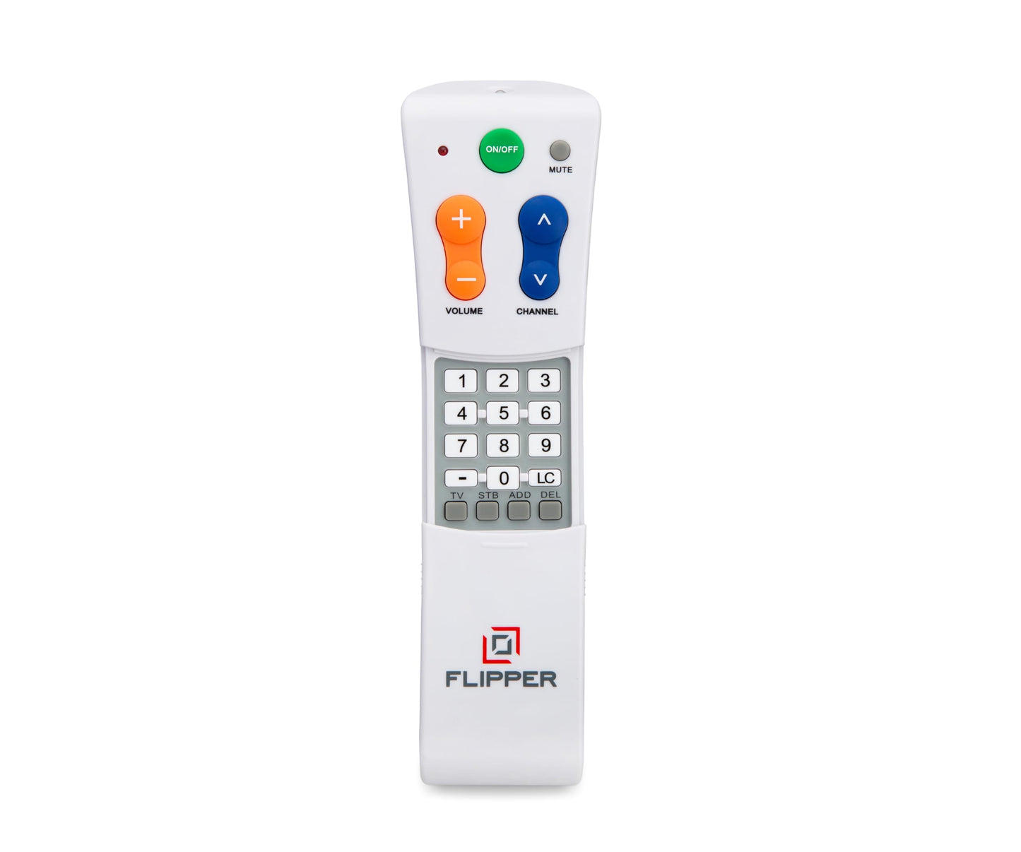 Flipper Big Button Universal TV Remote for Seniors, Elders - Easy Setup & Programmable Favorites Management, IR Devices - Infarred for TV, Cable Set Top Boxes (STBs) [Does Not Work Streaming] (2024)