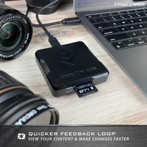CFexpress Type A and SDXC/SDHC UHS-II Card Reader with Two Slots | USB 3.2 Gen 2 | by ProGrade Digital (PG09)