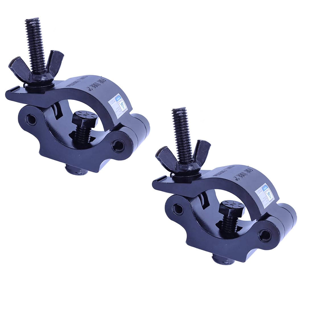 Sarknoah.Black 2″Heavy Duty Truss Clamp, 1102lb(500KG) Aluminum Alloy Stage Lighting Clamps, Fits 1.5″-2″(38-52) mm Truss Coupler Clamp for DJ Lights, Moving Head Par Lights, TUV Certified, Pack of 2.