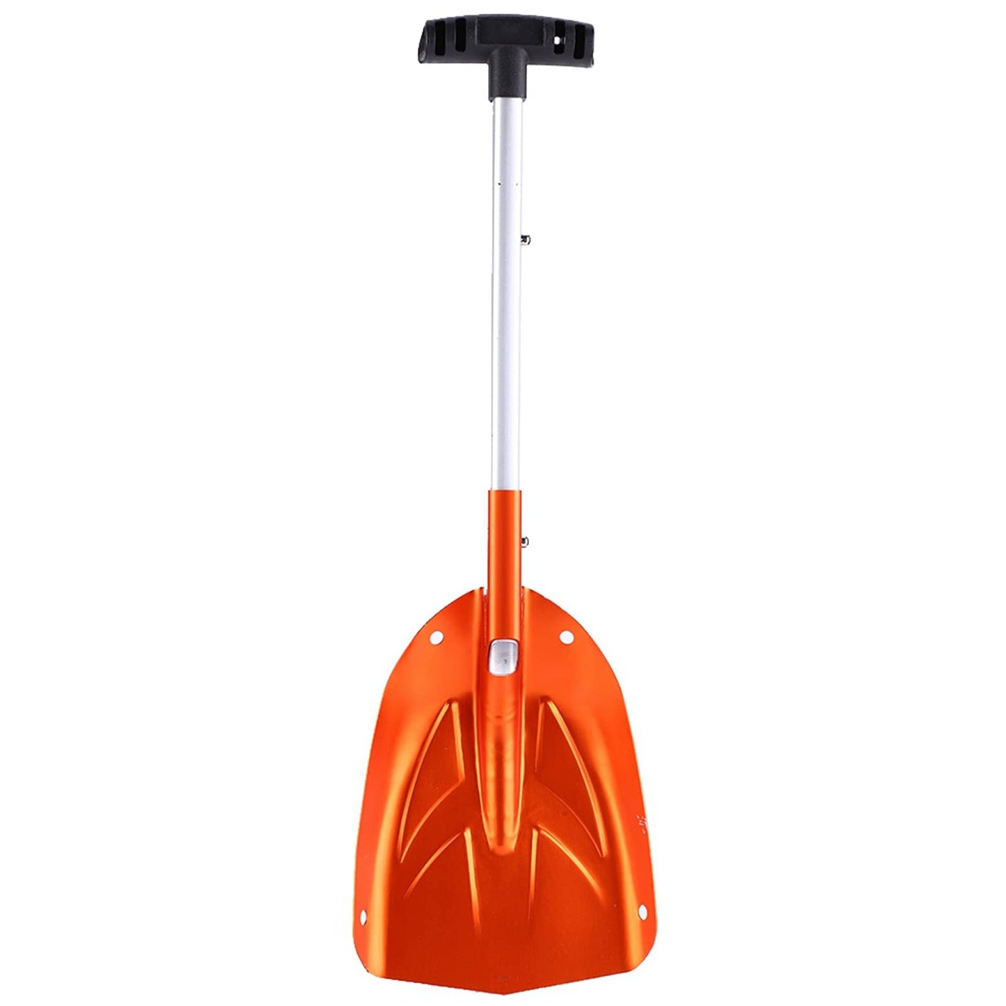 Aluminum Alloy Telescoping Snow Shovel, Detachable 2-Piece Winter Ice Removal Tool for Car Truck SUV Outdoor Camping, Orange