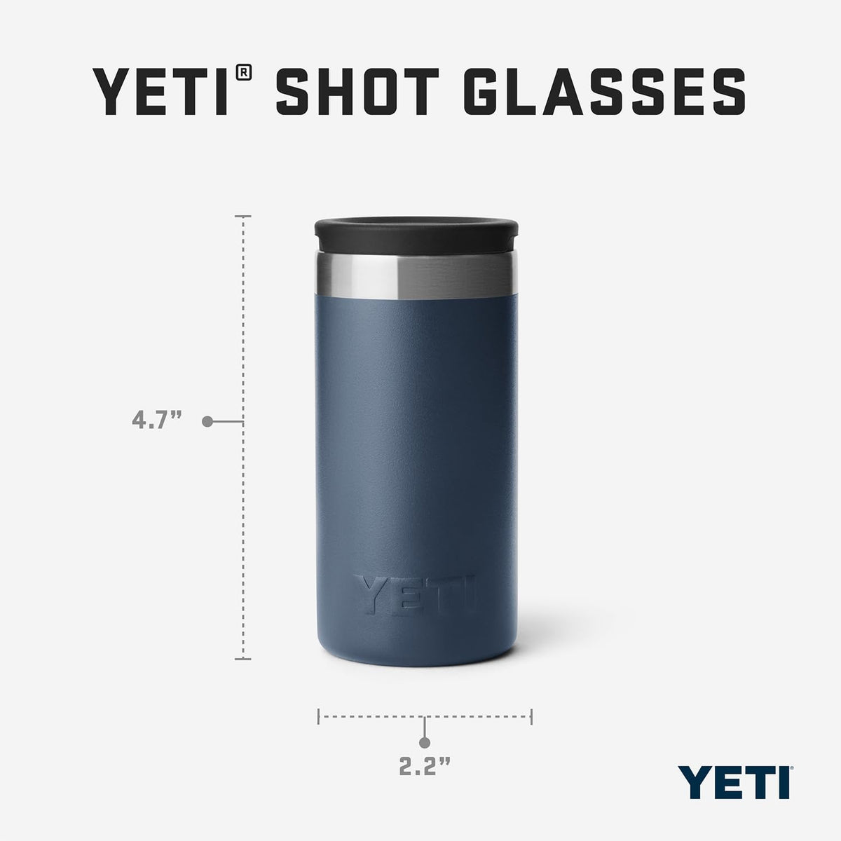 YETI Shot Glasses with Carrying Case, Set of 4, Rescue Red