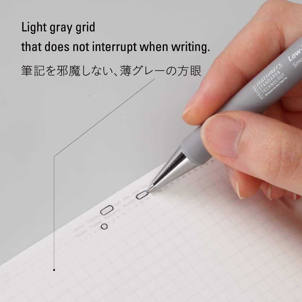 Nitoms S4107 STALOGY Notebook, A5, Squared, 365 Days Notebook, Yellow