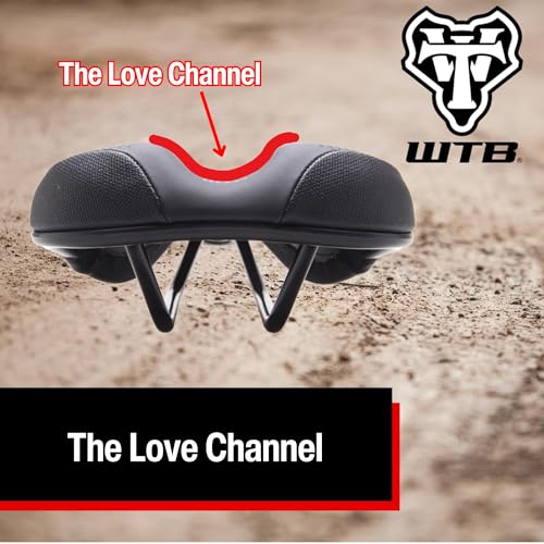 WTB Speed Bike Seat (Saddle) Comfortable Thick Padding - Shock-Absorbing Base - Mountain, Urban & E-Bikes (Steel Rail)