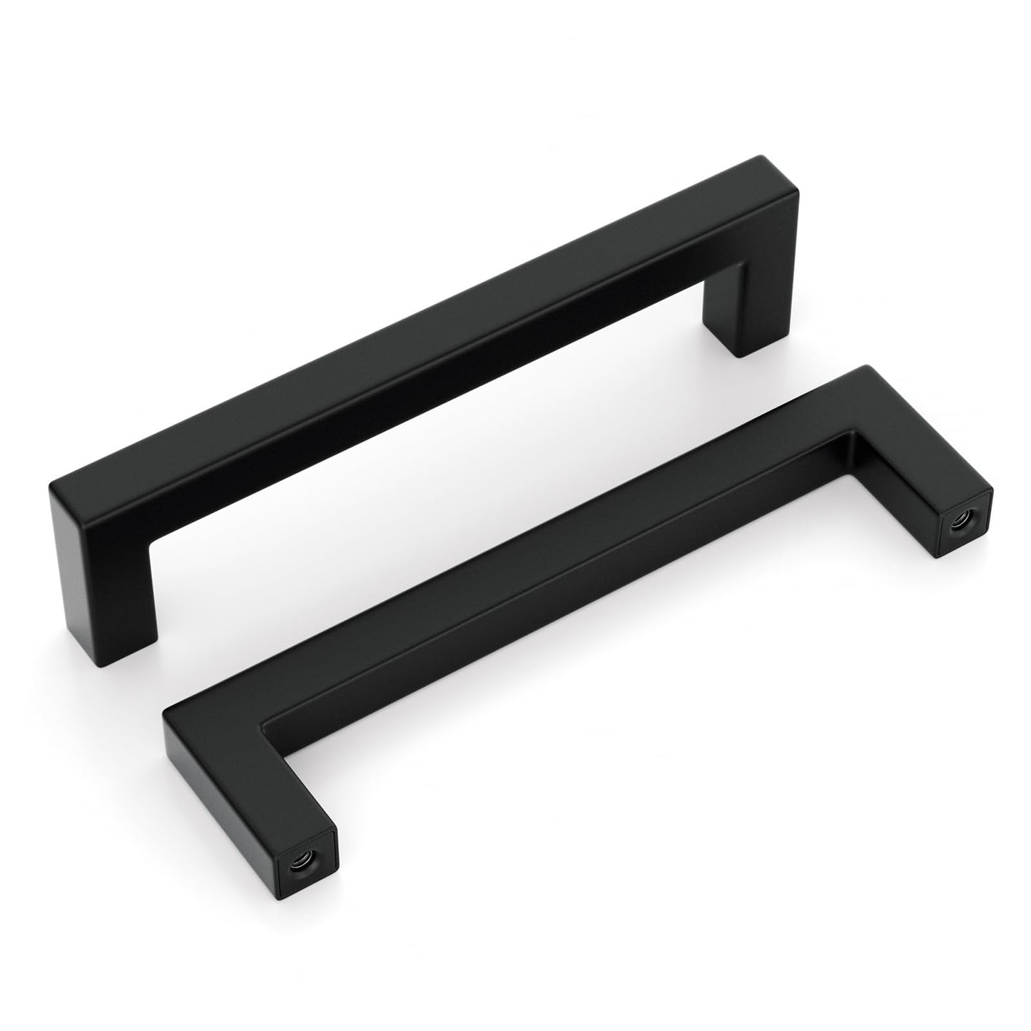 homdiy 20 Pack 5 Inch Black Cabinet Handles Square Drawer Pulls Dresser Handles Cupboard Door