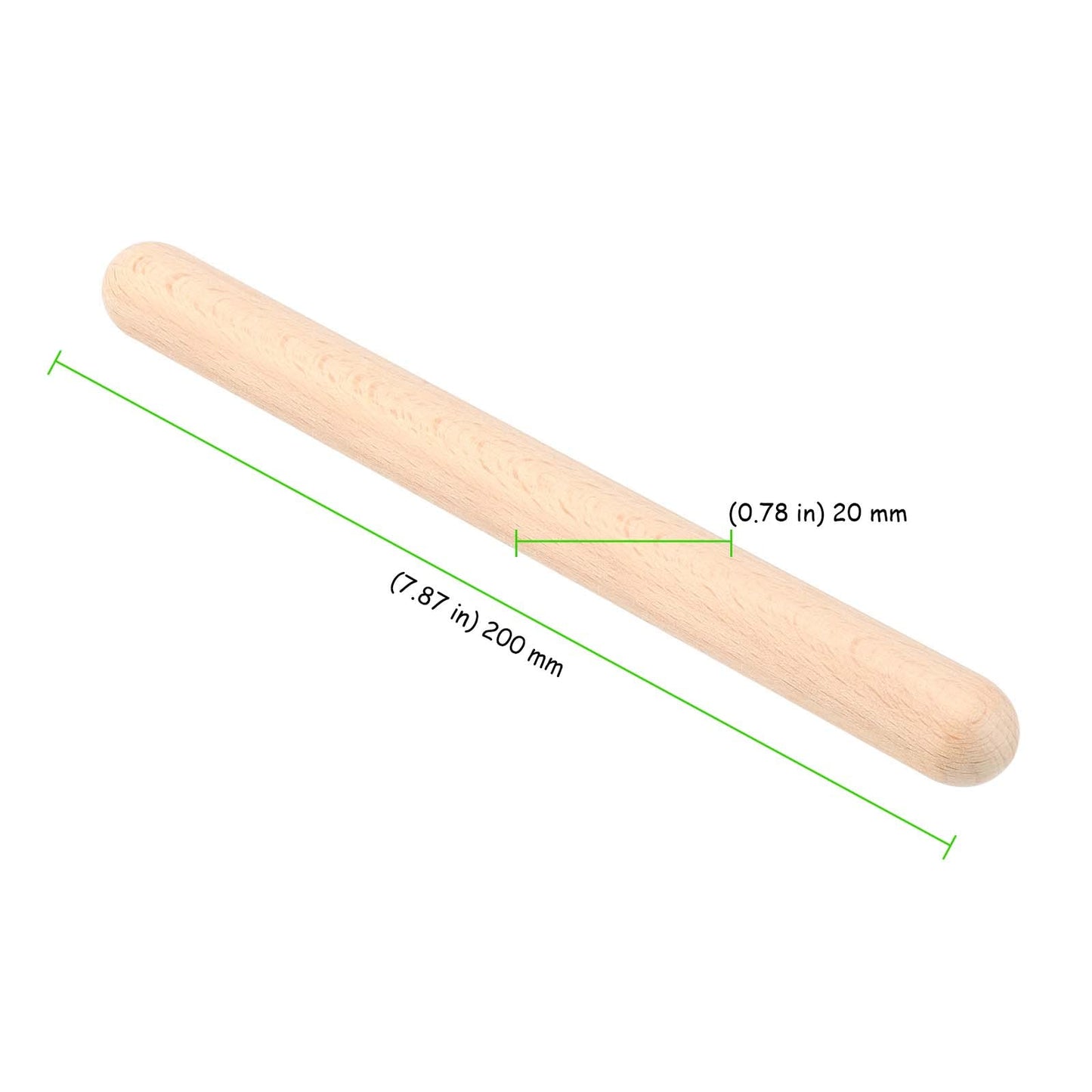 TAICHEUT 48 Pcs Rhythm Sticks 8 Inch, Classical Natural Wood Claves Musical Instruments, Percussion Instruments for Music Lovers, Performance