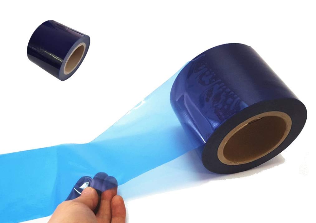 JNK NETWORKS Adhesive Surface Protective Tape - No Residue Removable Film Roll Scratch Protect Cover Smooth Surface Covering Shield for Glass Metal Plastic Blue 3.9 Inches x 164 Yards