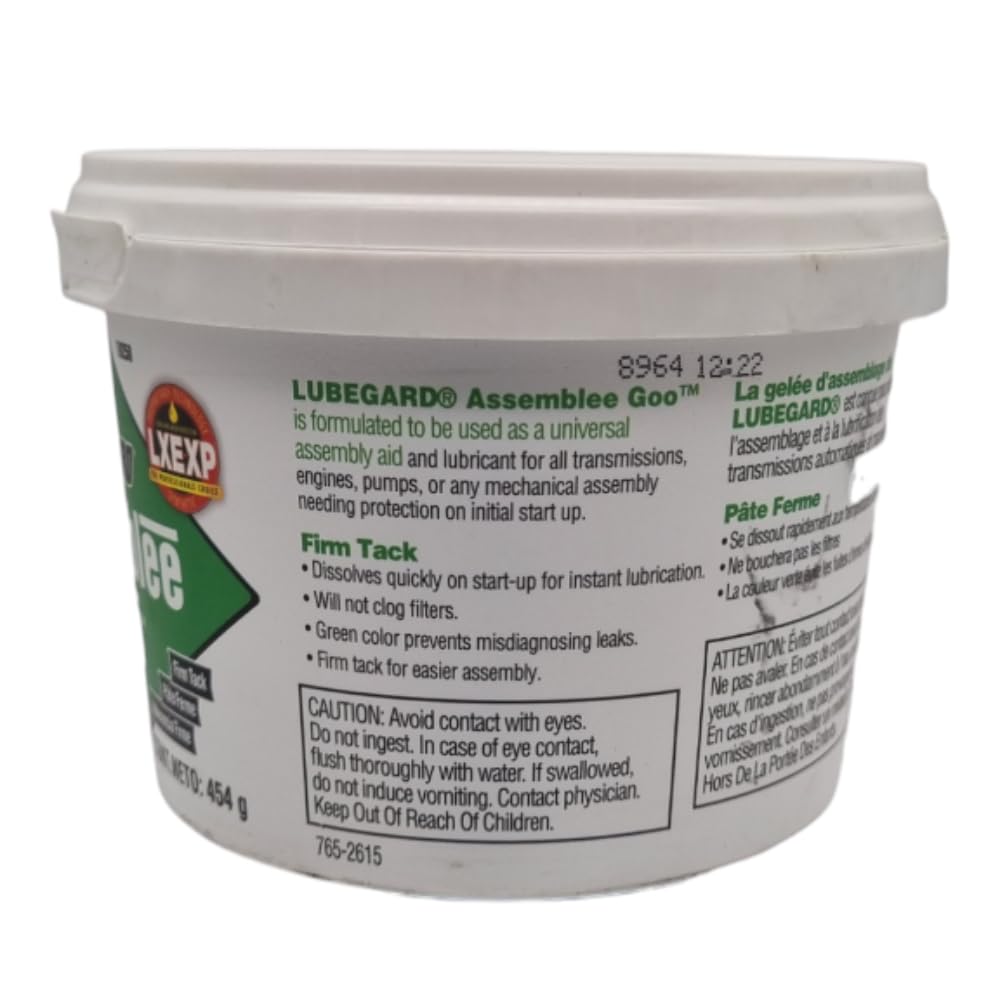 Lubegard 19250 Dr. Tranny Assemblee Goo, Green, Firm Tack Lubricant, 16 oz.