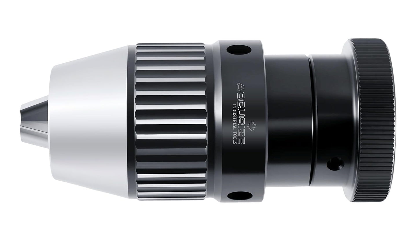 Accusize Industrial Tools Capacity 1/32-5/8 inch to 3Jt Precision Keyless Drill Chuck, 0222-0879