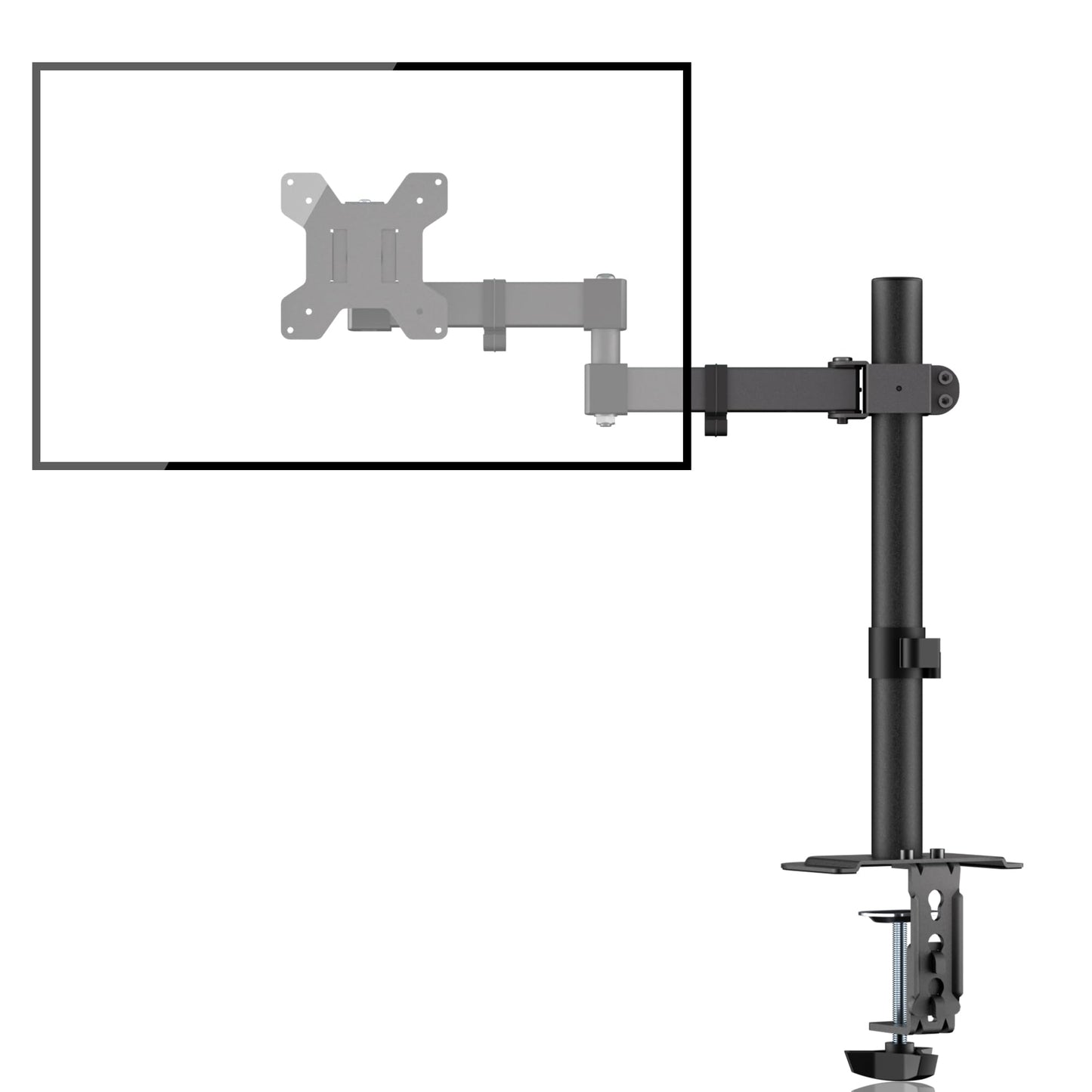 Bracwiser Single Fully Adjustable Monitor Arm Stand Mount Fits One Screen 13-32 inch 22lbs for Monitor Computer Screen 13 15 17 19 20 22 23 24 26 27 30 32 inch VESA 75 100 (MD7421)…