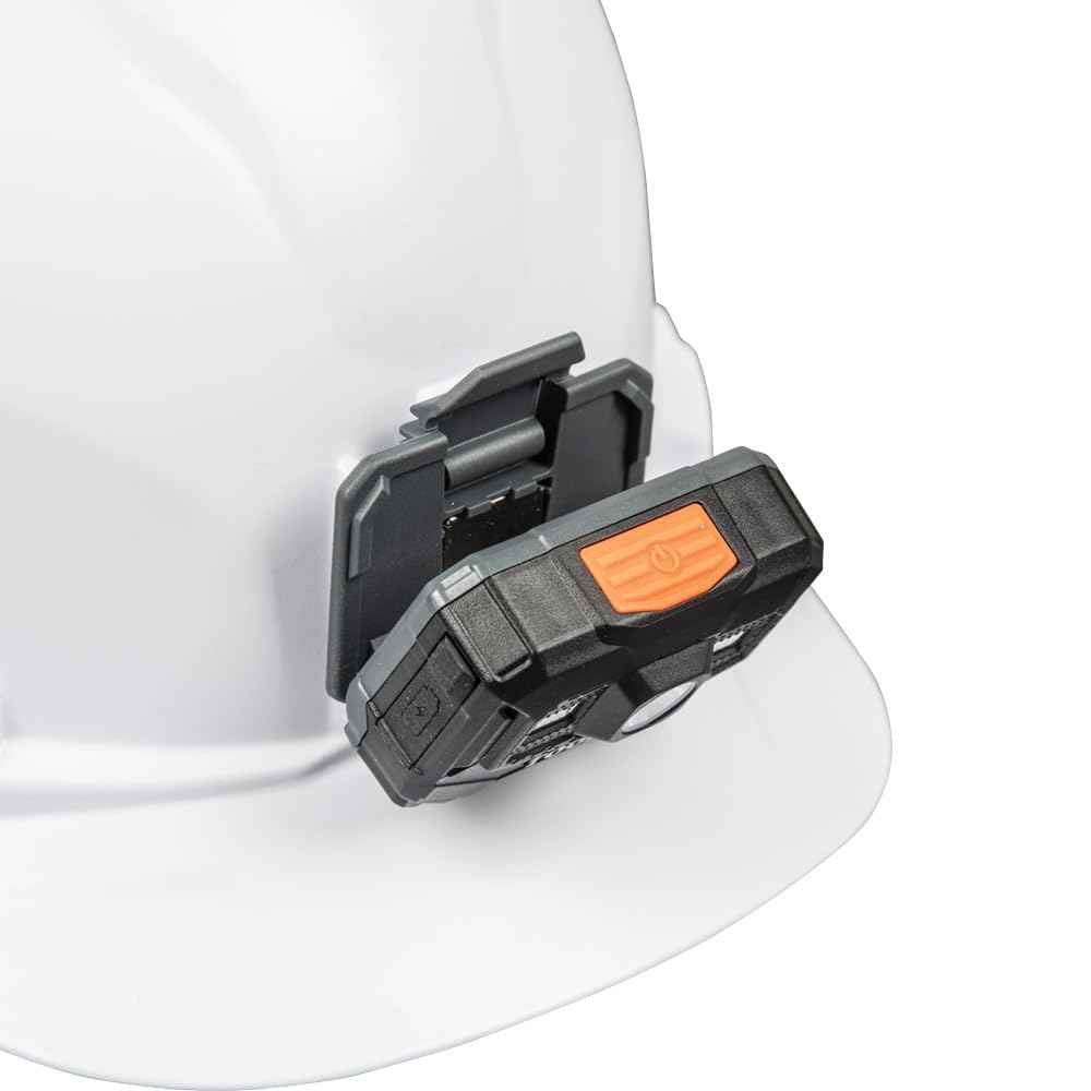 Klein Tools 56062 Rechargeable LED Headlamp/Worklight for Klein Hardhats, 300 Lumens, All-Day Runtime, 3 Modes, for Work and Outdoors