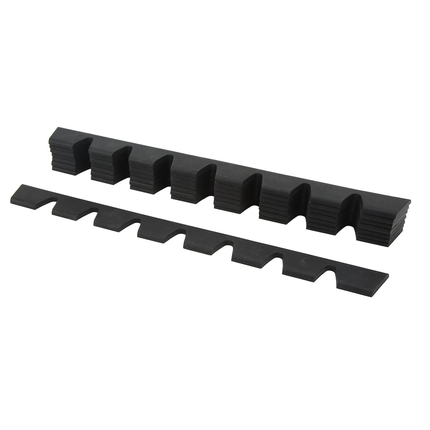 Front Bumper Scrape Guard, 8-Piece Universal Rubber Anti-Scratch Protector Kit, Black, for Cars, Trucks, SUVs