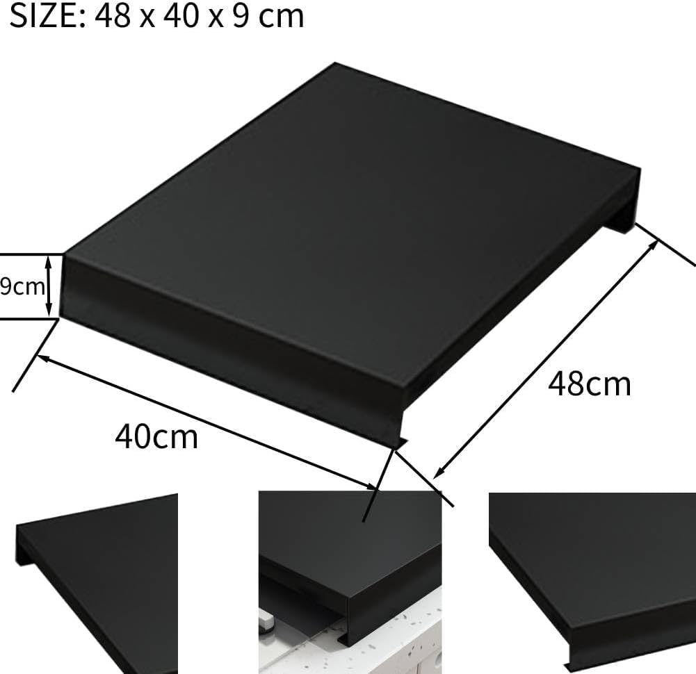 Stove Top Cover, Stainless Steel Gas Stove Cover, Noodle Board for Cooktop Electric Stove Range Burner Cover Expand Kitchen Workspace Black