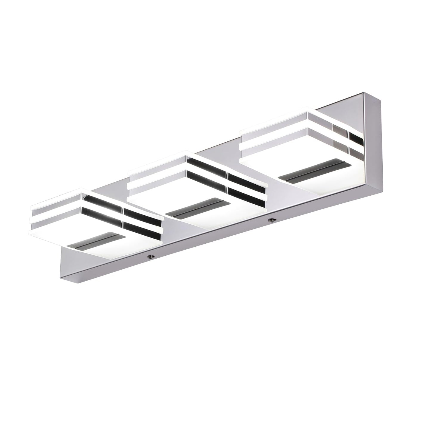LED Vanity Lights 20in Bathroom Lights Fixtures Over Mirror 3 Light LED Lighting Fixture for Bathroom 18W Mirror Lighting Fixture Modern Bath Light Bar Chrome Bath Lamps 6000K Vanity Wall Scone