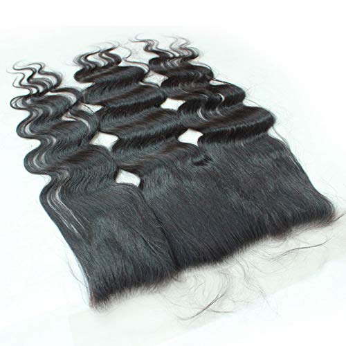 Forawme 100 Unprocessed Human Hair 13X6 Ear To Ear Full Lace Frontals Closure With Natural Hairline 14 Inch Natural Color Body Wave Pre Plucked Transparent Lace Frontal Hair Pieces