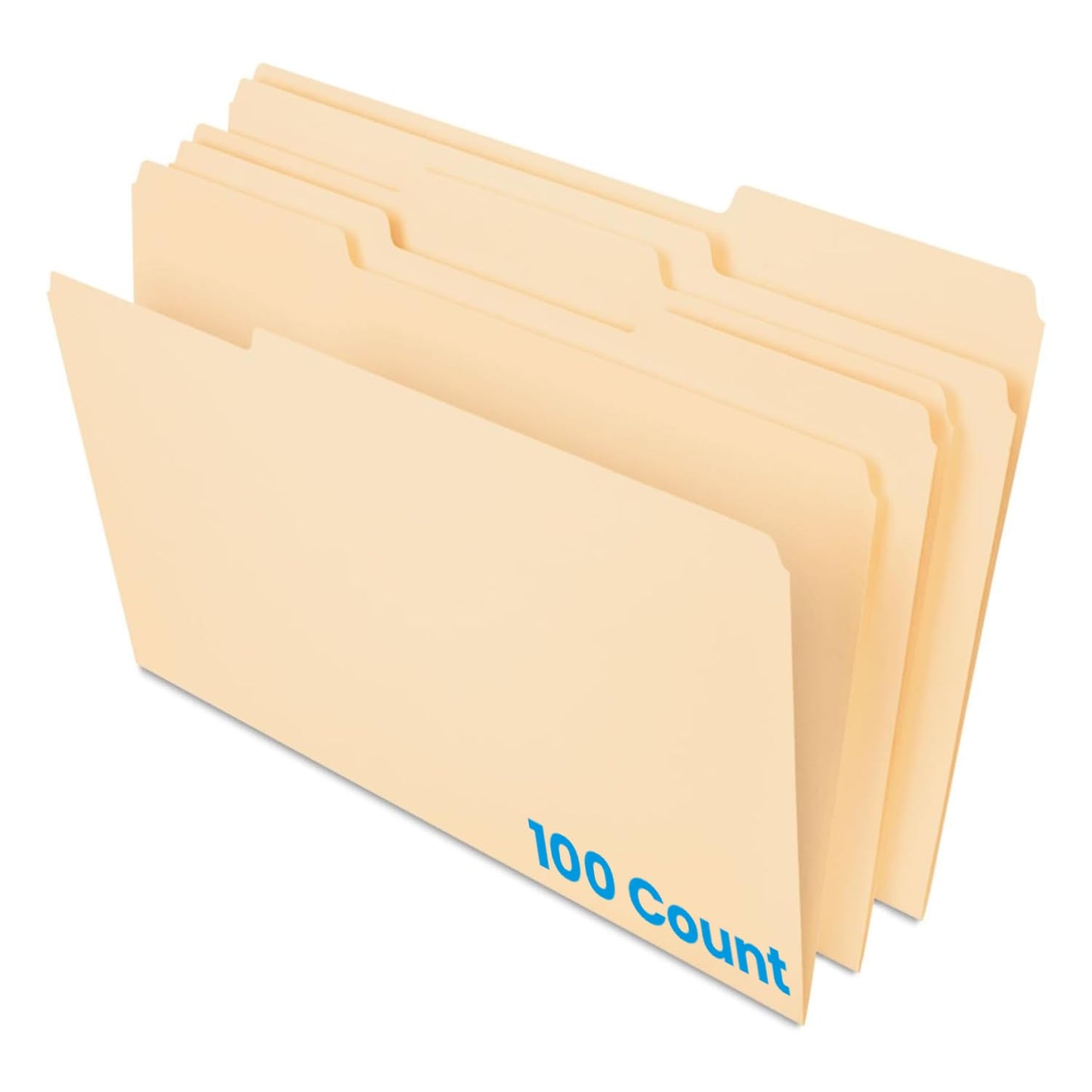Pendaflex File Folders, Essentials, 1/3 Cut, Legal Size, Manila, Durable 11 pt. Stock, Box of 100, Ideal for Everyday Filing Needs, Top Tab File Organizers