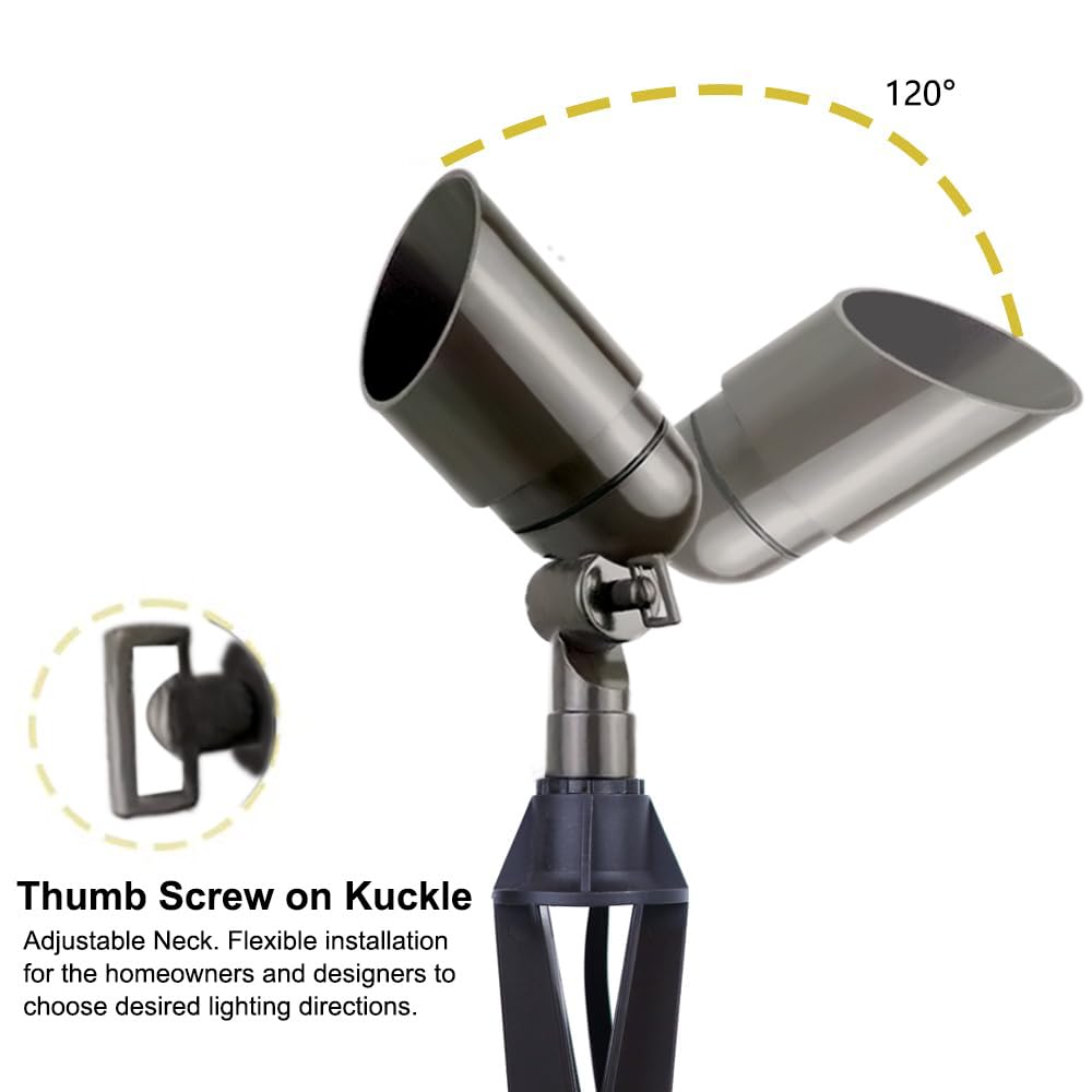 Cheopha Low Voltage Landscape Lighting 12 Volt Landscape Lights, Free LED 4W MR16 Landscape Spot 2700K, IP67 Waterproof Aluminum Body for Garden, Lawn, Yard Lights 1-Pack