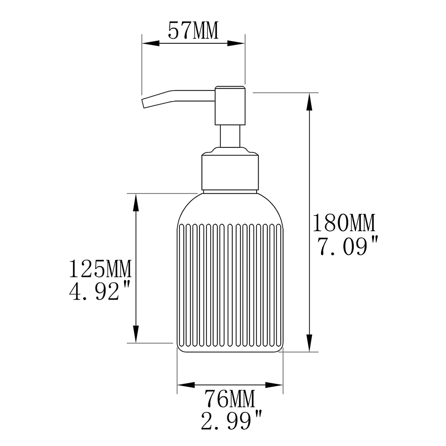 16Oz Green Glass Soap Dispenser with Rust Proof Stainless Steel Pump, Green Stripe Bathroom Hand Dish Lotion Dispensers with Brushed Gold Pump,Brushed Gold Glass Soap Dispenser2 Packs