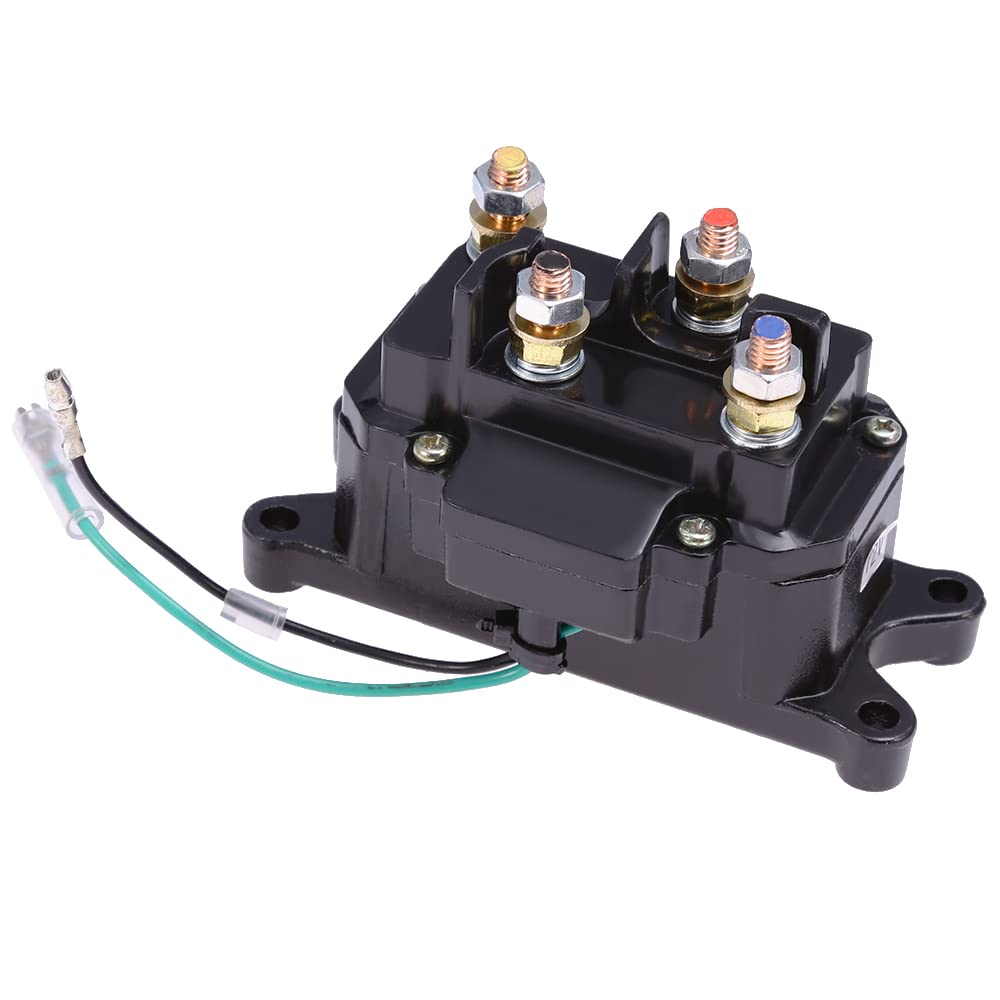 Anxingo 12V 250A ATV Winch Solenoid Relay Contactor for WARN A2000 A2500 U2500 RT15 RT25 RT30 XT15 XT25 XT30 RT40 XT40 for KFI ST17 S2000 A2500 A3000 U4500 SE25 SE35 SE45 63070 62135