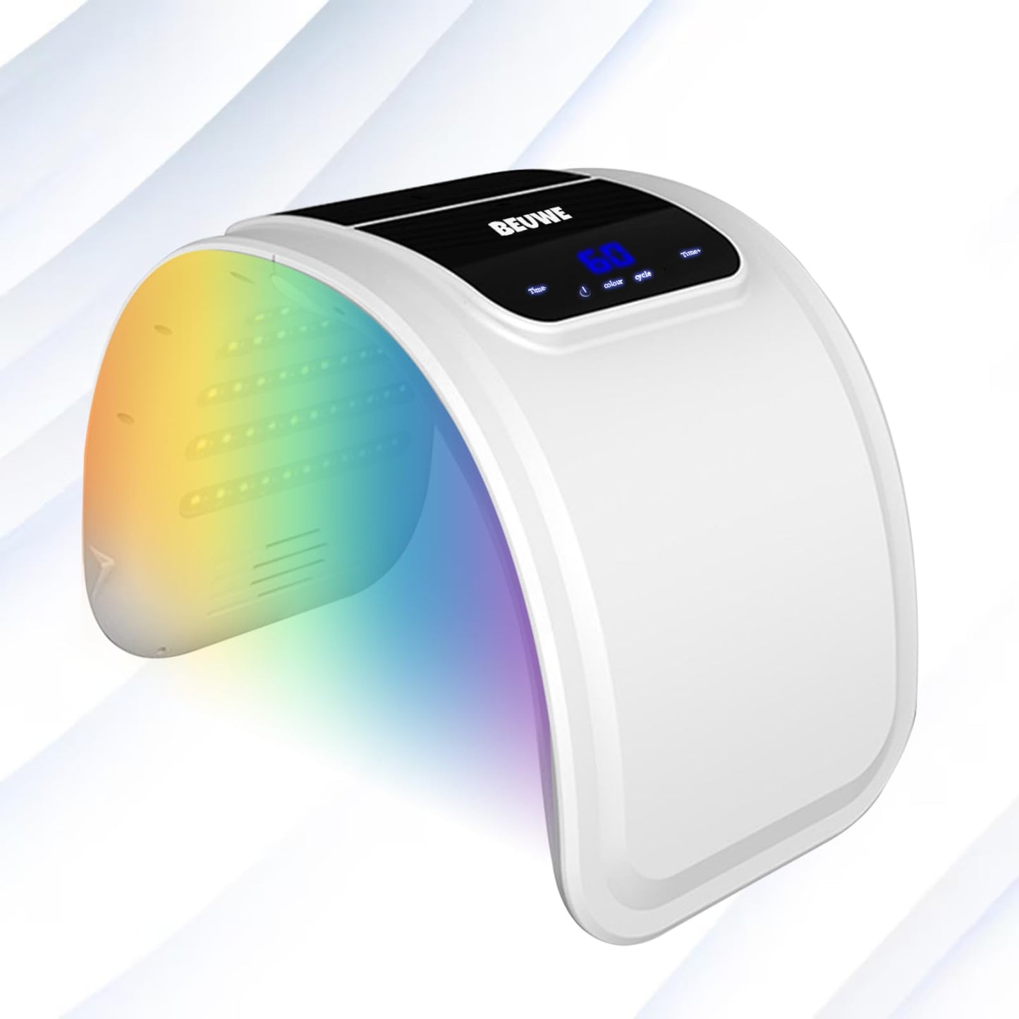 Beuwe Red-Light-for-Face，7 Colors LED Facial Mask Light Red Face Light Skin Care at Home