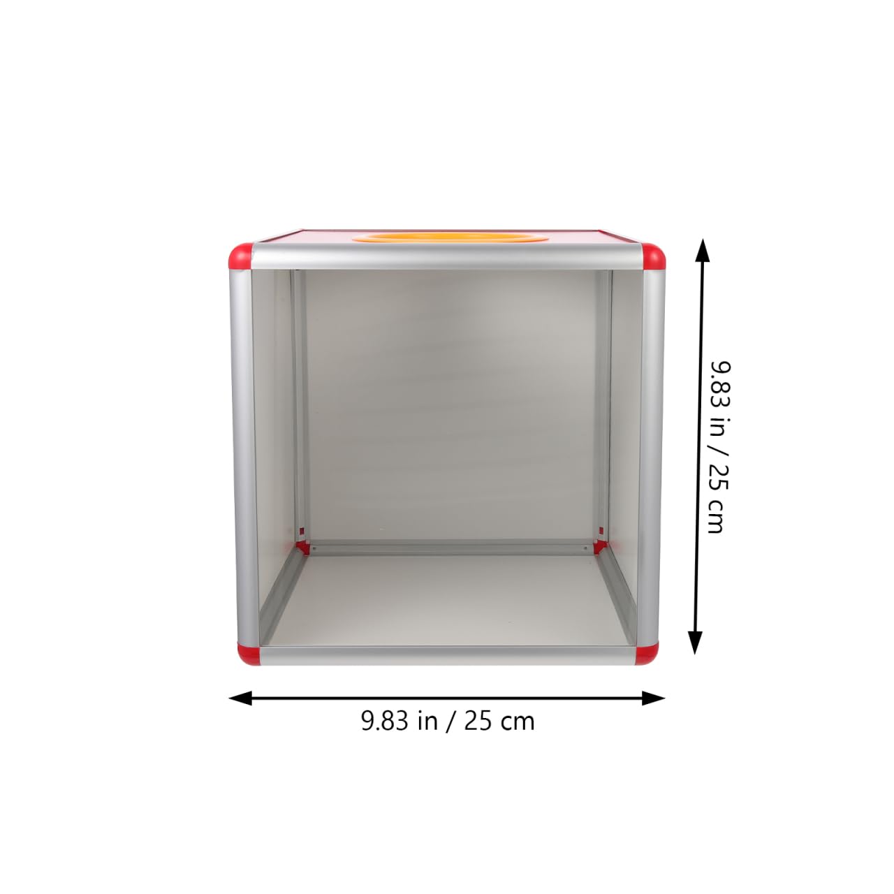 SAFIGLE Multi-Function Lottery Box 9.8 Inch Clear Raffle Draw Box with Slot for Tickets Ballots Donation Meeting Use