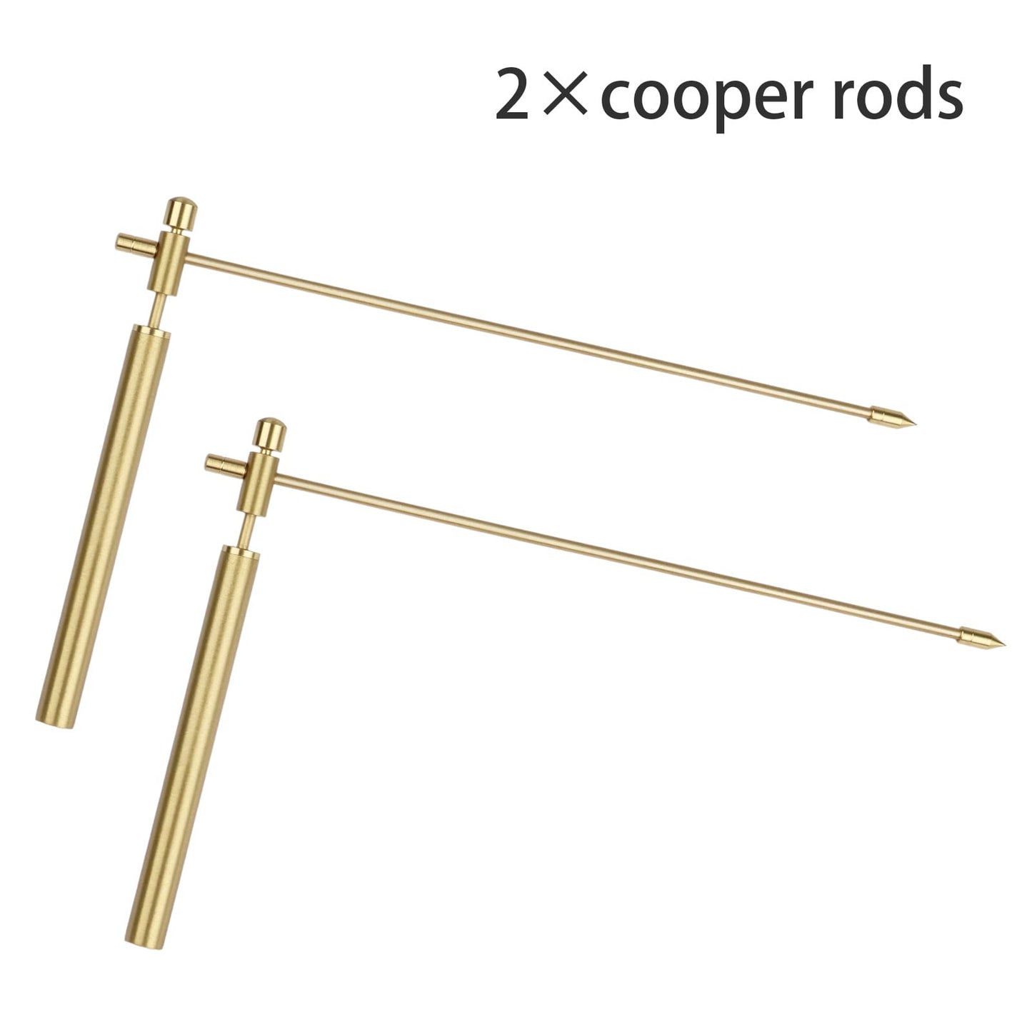 99.9% Copper Dowsing Rods, 2PCS Divining Rods, Solid Copper and Brass With Gift Box and Bag - Detect Gold, Water, Ghost Hunting, Locating Lost Items, Yes/No Questions