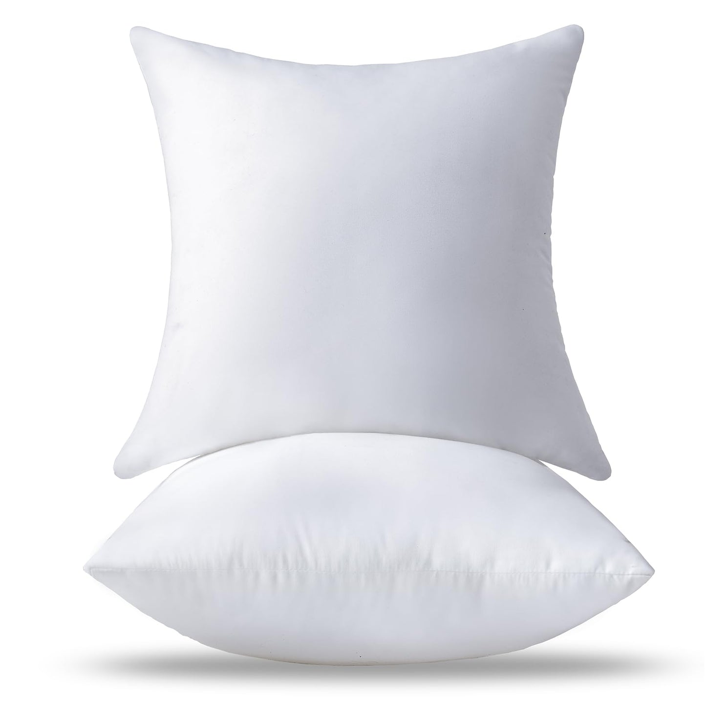 OTPIPCS 22 x 22 Pillow Insert Set of 2 - Premium Soft and Fluffy 22 Inch Large Sofa Decorative White Square Throw Pillow Inserts Stuffing for Living Room Couch and Bedroom Interior Cushions