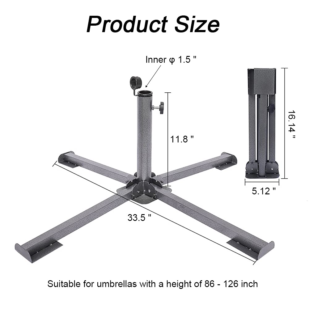 Foldable Patio Sun Shade Anchor Holder Adjustable Portable Beach Anchor Heavy Duty Tempered Iron Outdoor Patio Umbrella Base Holder