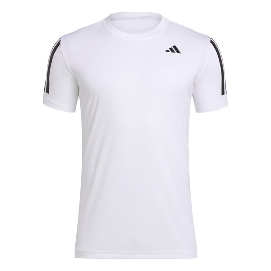 adidas Men's Club Tennis Climacool 3-Stripes T-Shirt, White, X-Large