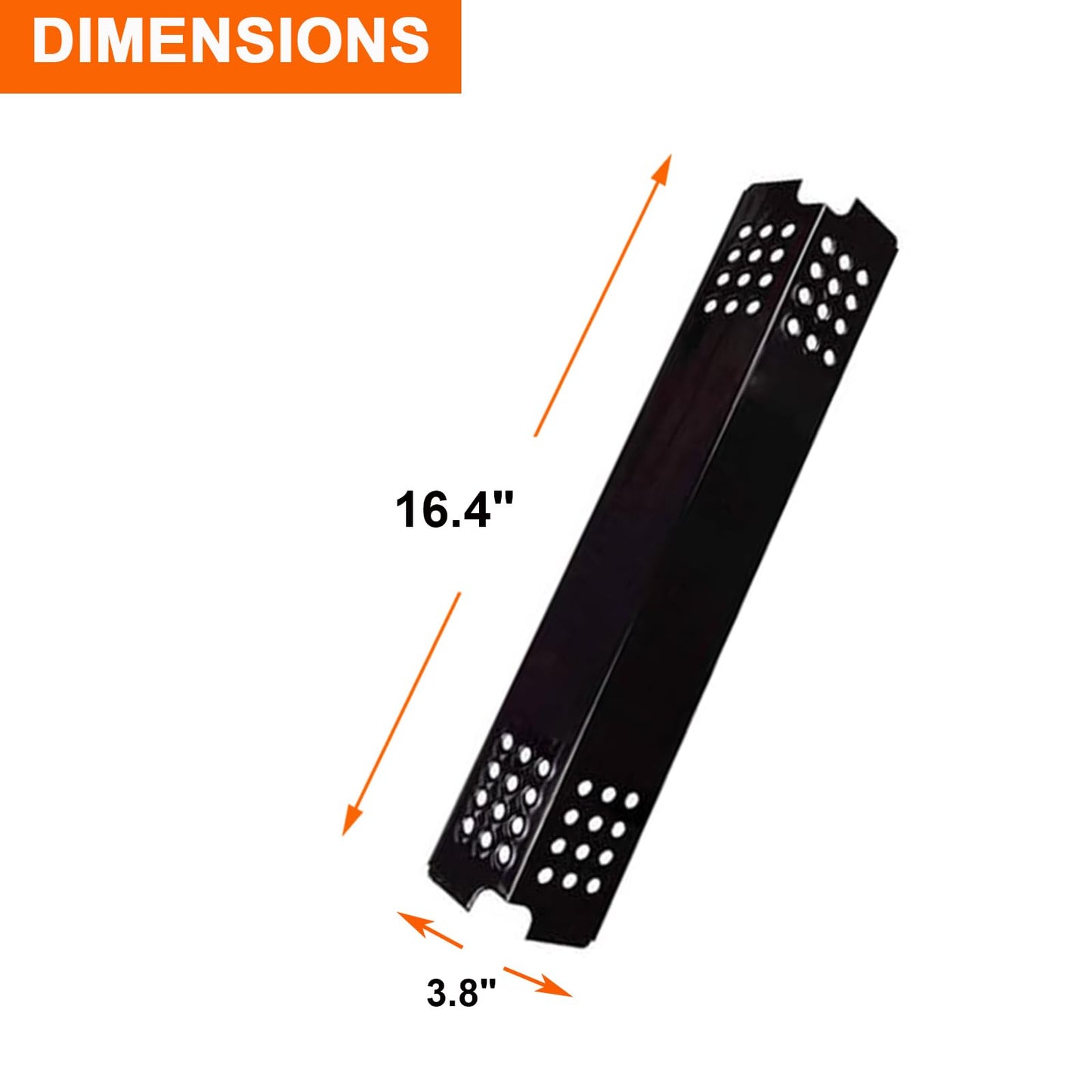 BBQ Future Replacement Parts for Master Chef G45308 G45323 G45308 G45311 G45306, G45309 45307 Gas Grill, BBQ Heat Shields Heat Plates Grill Burner Crossover Tubes, 4 Set